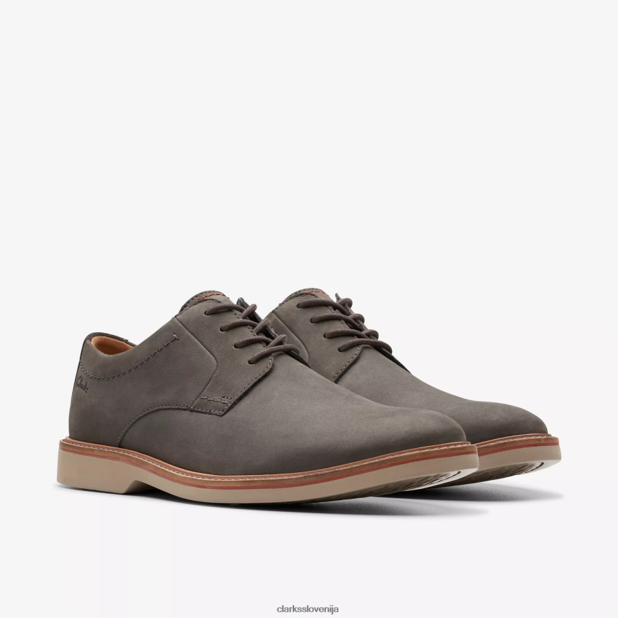 atticus lt čipka D0T6P6721 temno siv nubuk Clarks