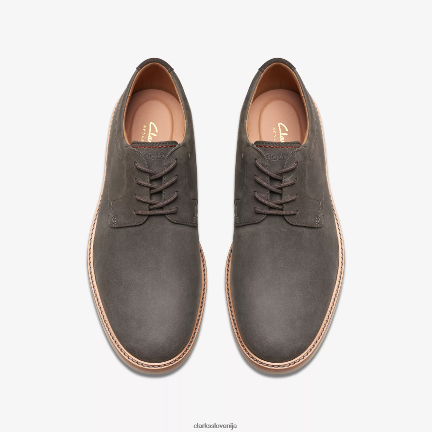 atticus lt čipka D0T6P6721 temno siv nubuk Clarks