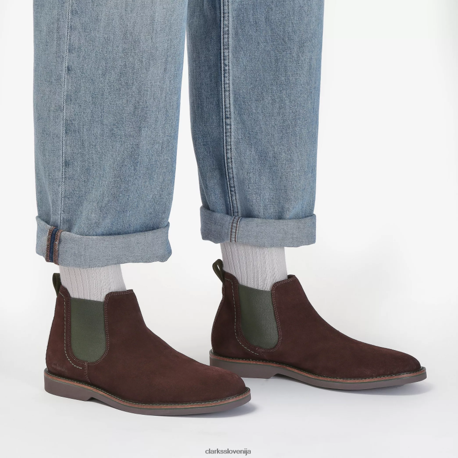 atticus lt top D0T6P6765 temno rjav semiš Clarks