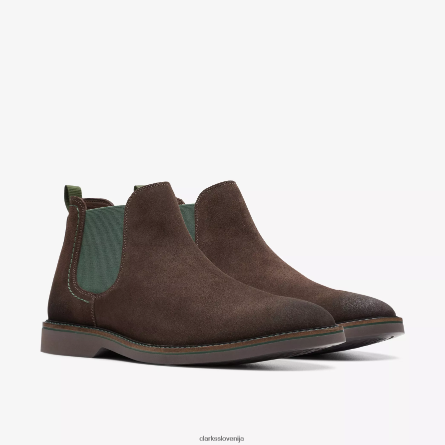 atticus lt top D0T6P6765 temno rjav semiš Clarks