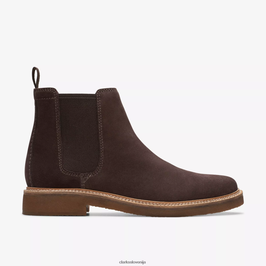 clarkdale enostavno D0T6P6735 temno rjav semiš Clarks