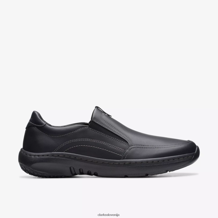 clarks pro step D0T6P6727 črno usnje Clarks