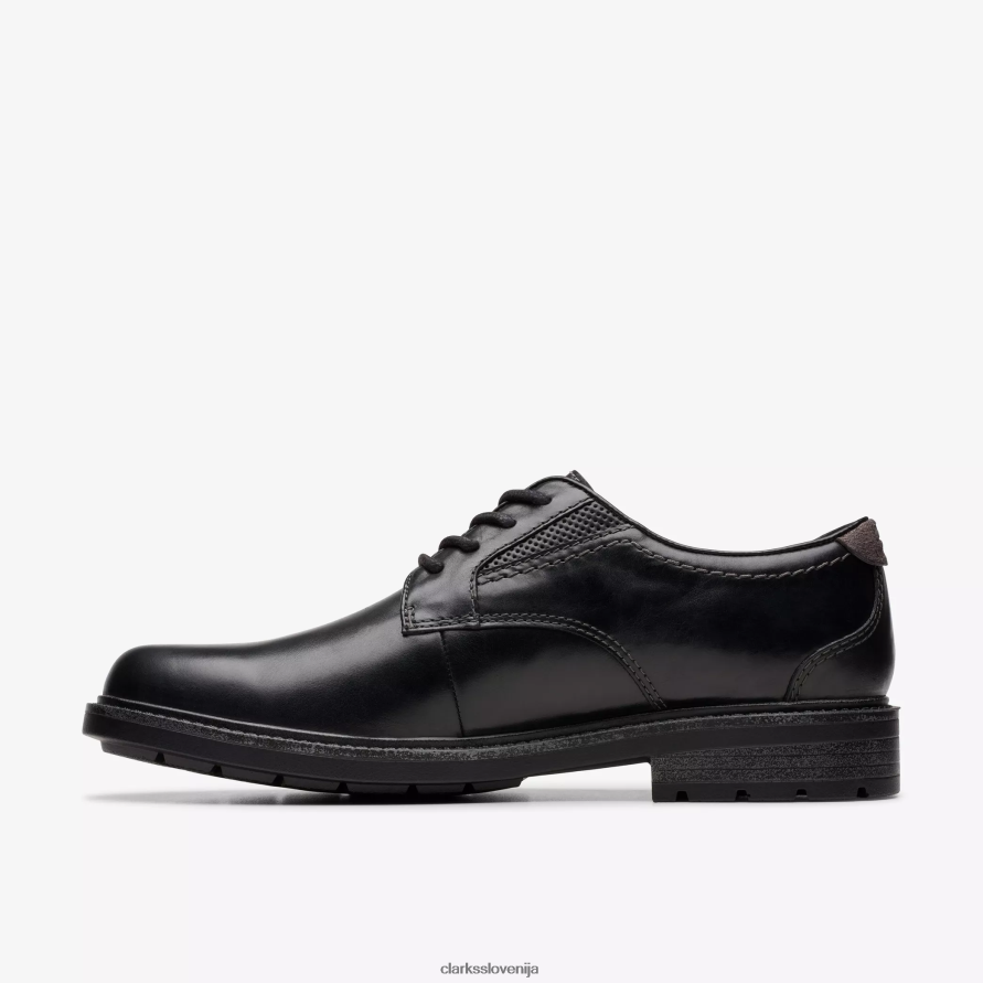 un shire nizko D0T6P6741 črno usnje Clarks