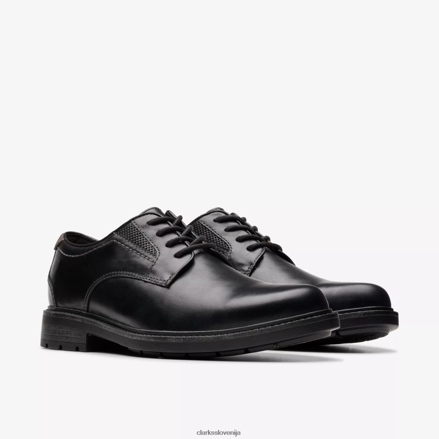 un shire nizko D0T6P6741 črno usnje Clarks