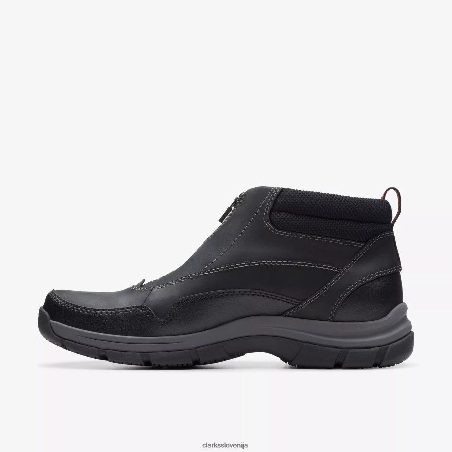 walpath zip D0T6P6908 črno usnje Clarks