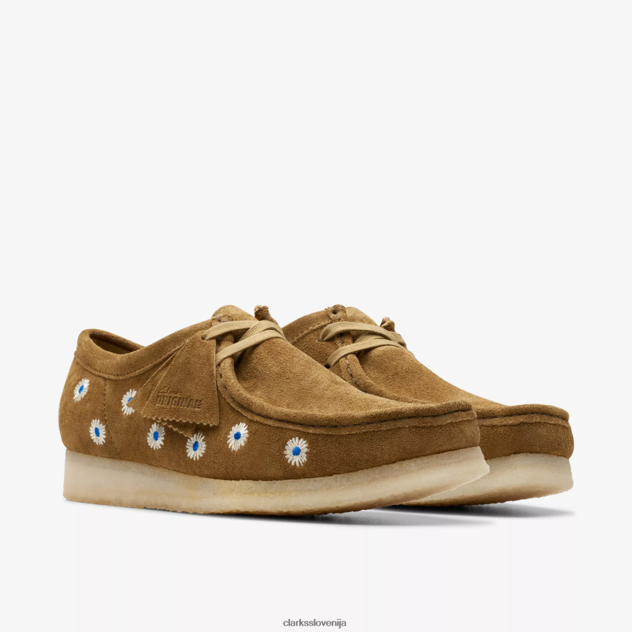 wallabee D0T6P6667 temno olivno vezenje Clarks