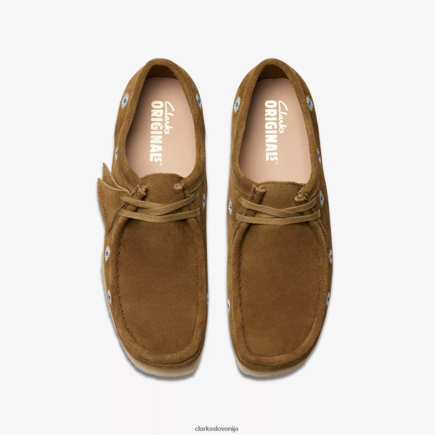 wallabee D0T6P6667 temno olivno vezenje Clarks