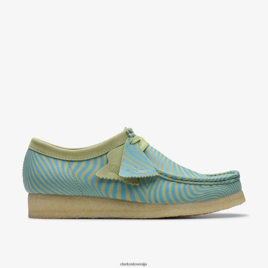 wallabee D0T6P6673 modri/limeta tisk Clarks