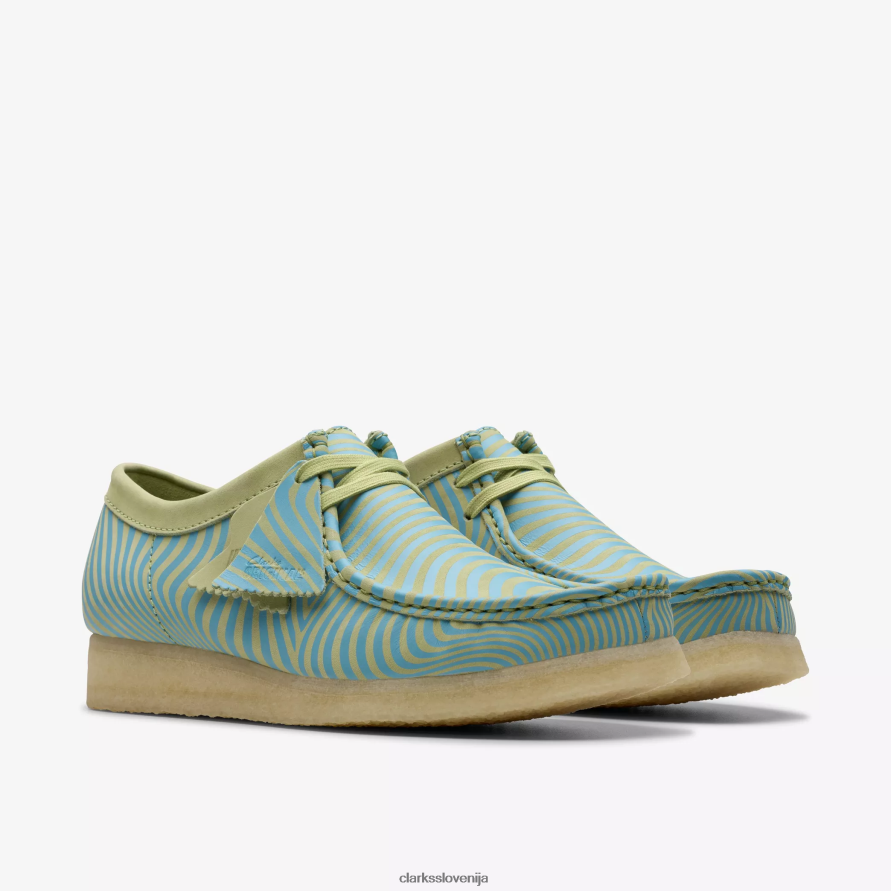 wallabee D0T6P6673 modri/limeta tisk Clarks