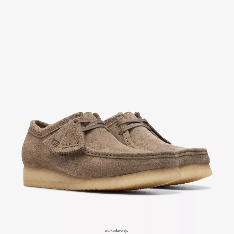 wallabee D0T6P6683 temno siv semiš Clarks