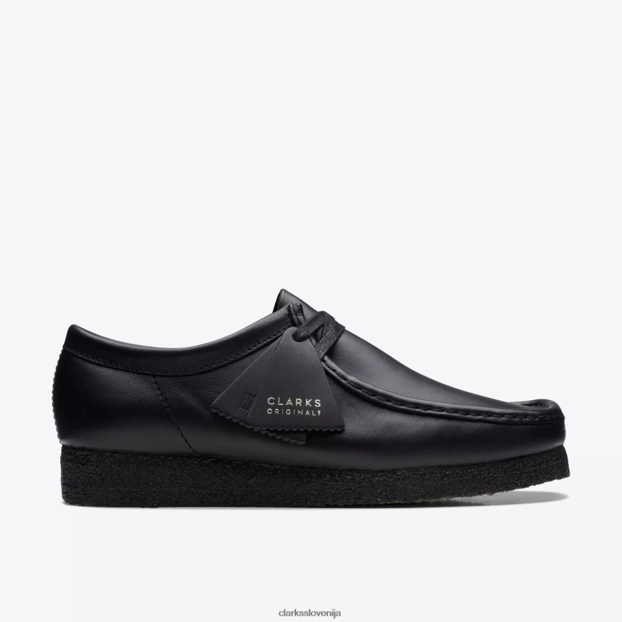 wallabee D0T6P6695 črno usnje Clarks