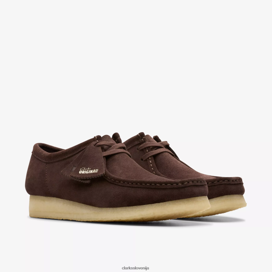 wallabee D0T6P6696 temno rjav semiš Clarks