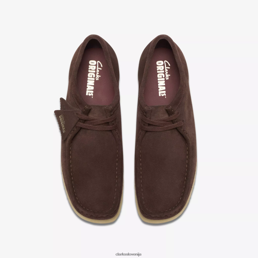 wallabee D0T6P6696 temno rjav semiš Clarks