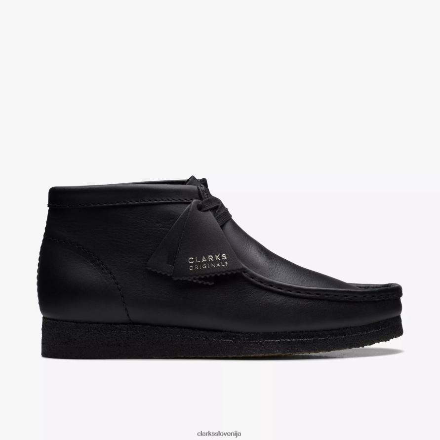 wallabee škorenj D0T6P6659 črno usnje Clarks