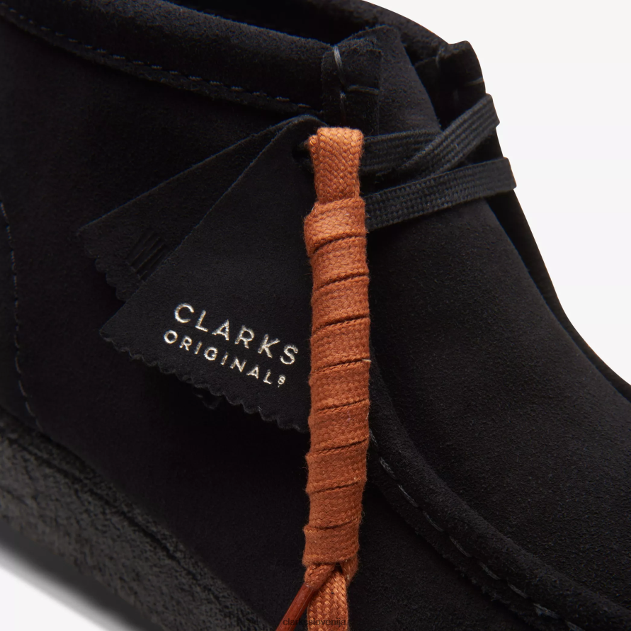 wallabee škorenj D0T6P6693 črni semiš Clarks