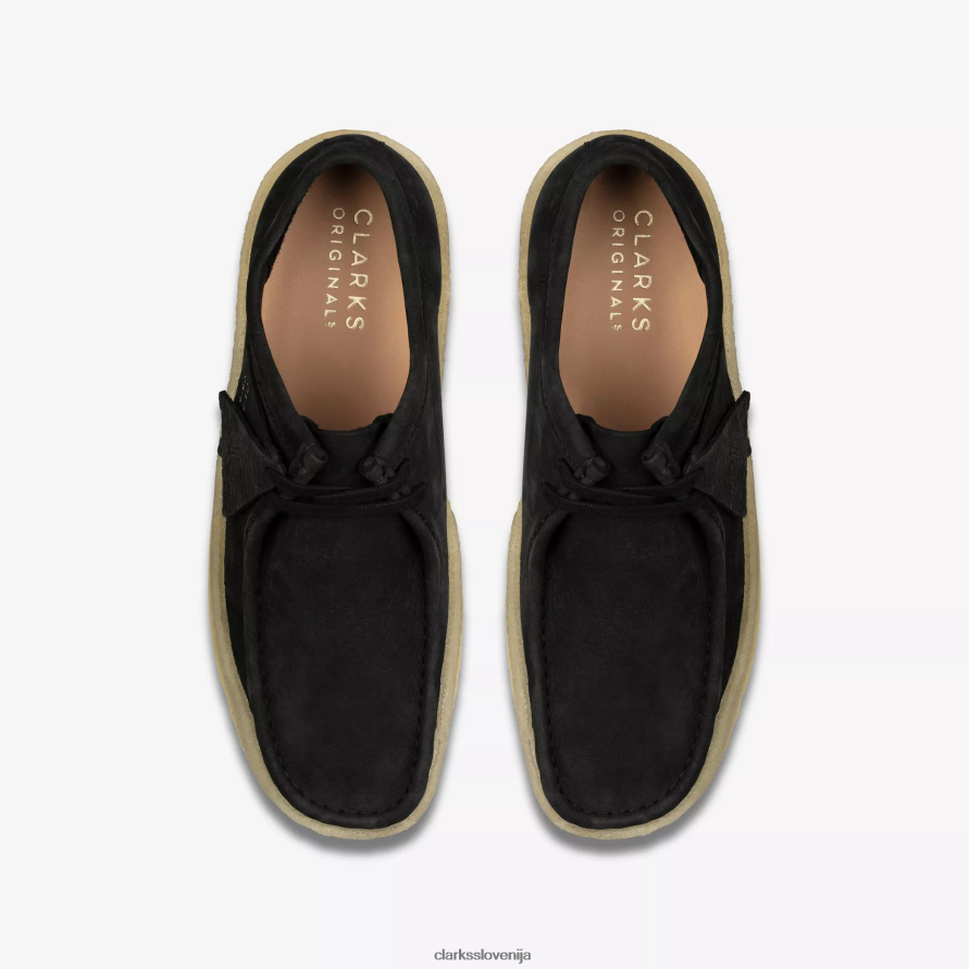 wallabee skodelica D0T6P6678 črni nubuk Clarks