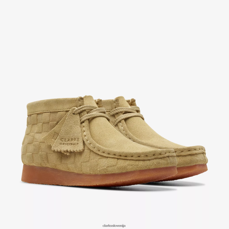 wallabee škorenj starejši D0T6P6994 bež karo Clarks