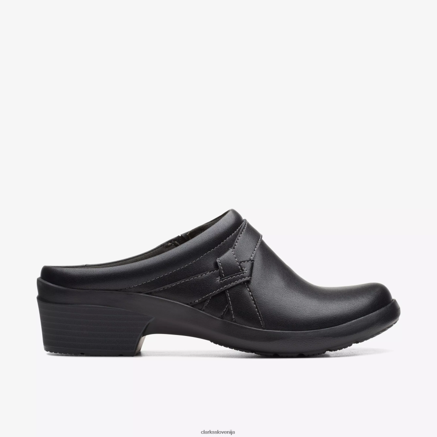 angie mist D0T6P6592 črno usnje Clarks