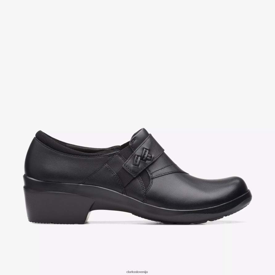 angie pearl D0T6P6593 črno usnje Clarks