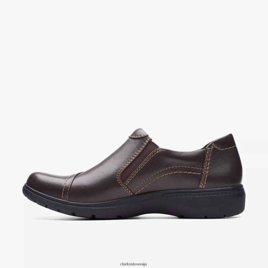 carleigh ray D0T6P6588 temno rjavo usnje Clarks