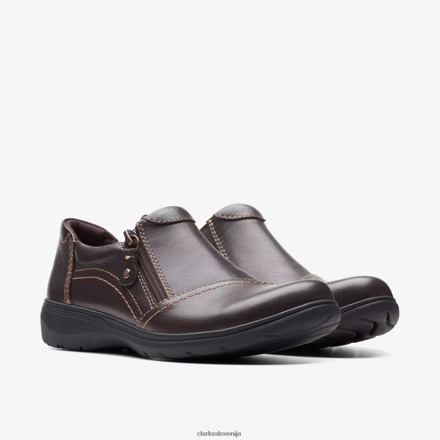 carleigh ray D0T6P6588 temno rjavo usnje Clarks