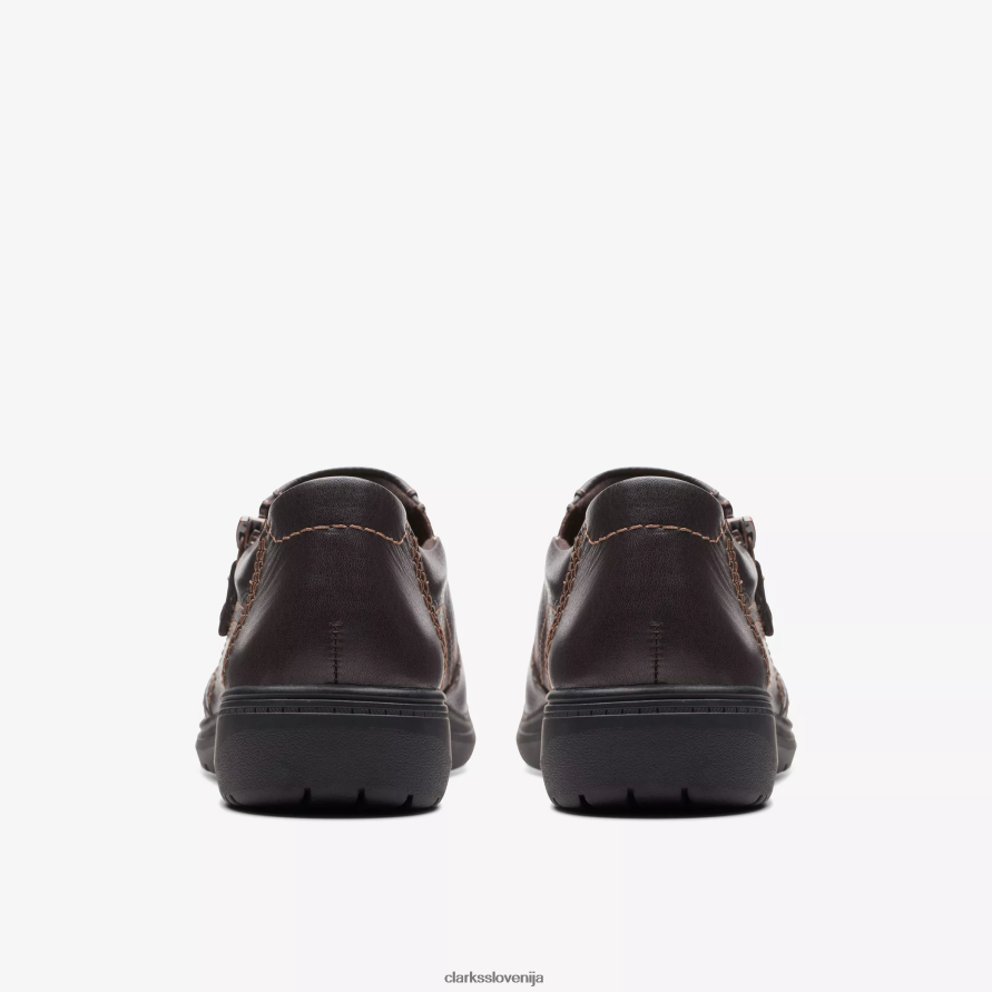 carleigh ray D0T6P6588 temno rjavo usnje Clarks