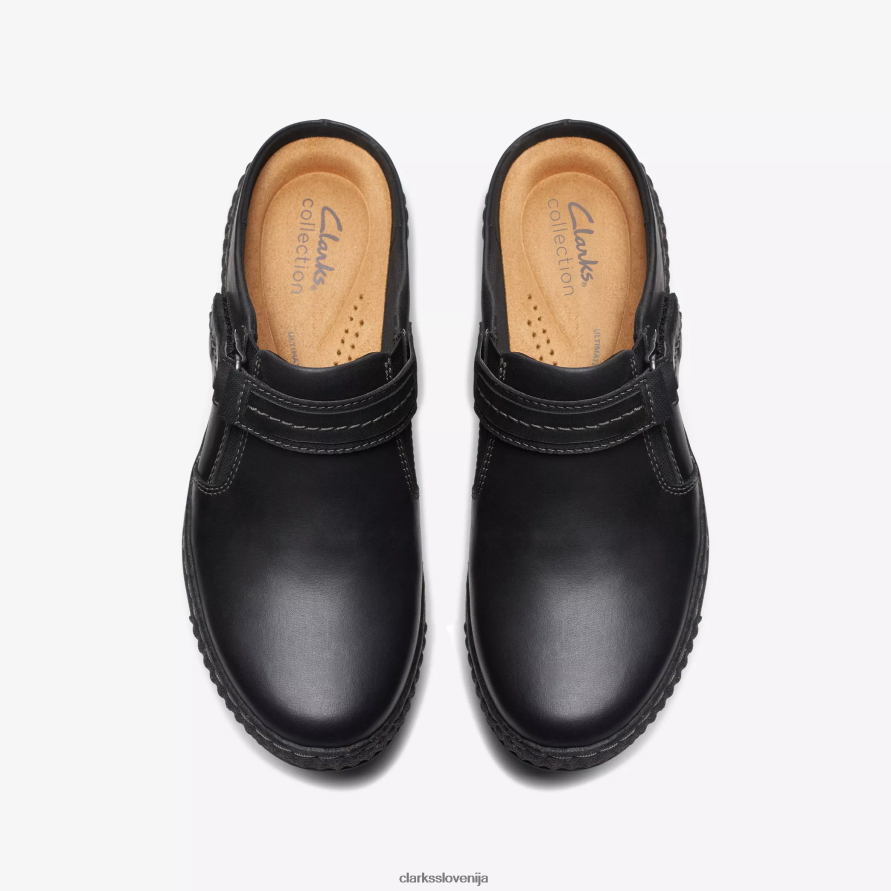 caroline may D0T6P6598 črno usnje Clarks