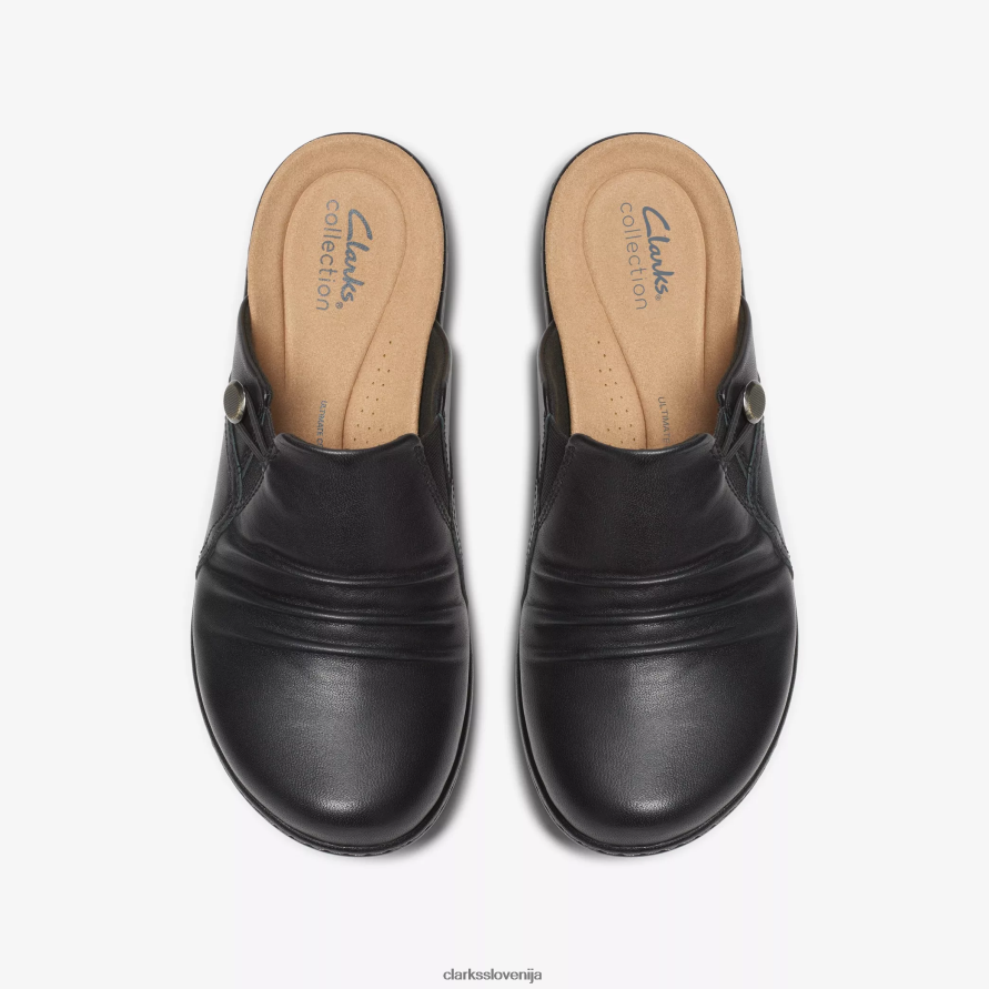 zaliv laurieann D0T6P6595 črno usnje Clarks