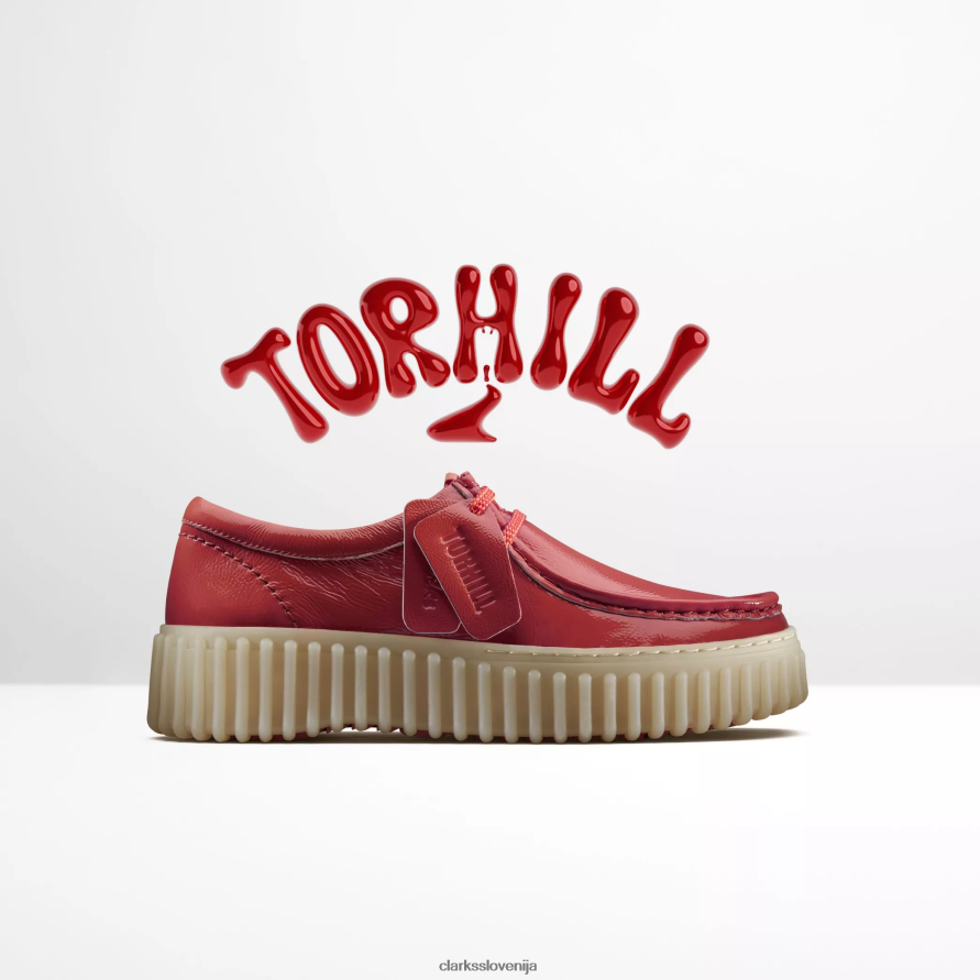 čebela torhill D0T6P6576 rdeči patent Clarks