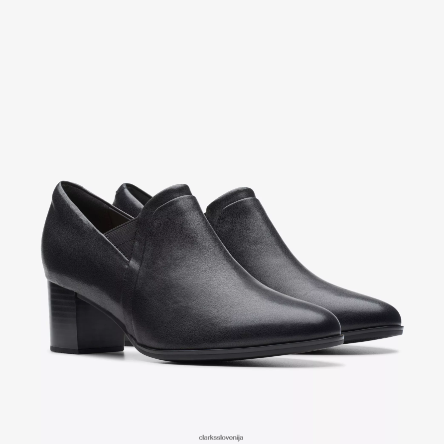 Lokenova pot D0T6P6532 črno usnje Clarks