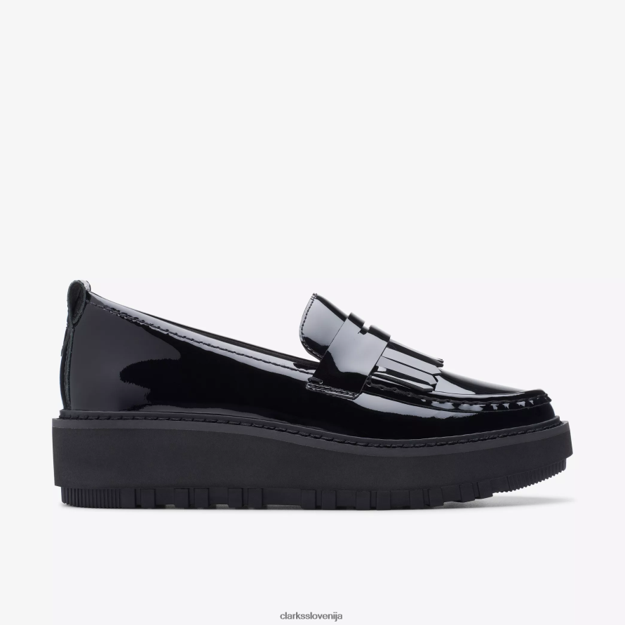 orianna loafer D0T6P6207 črno lakasto usnje Clarks