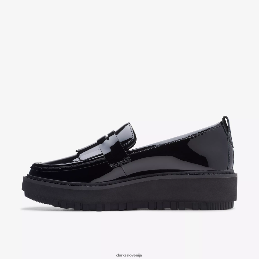 orianna loafer D0T6P6207 črno lakasto usnje Clarks