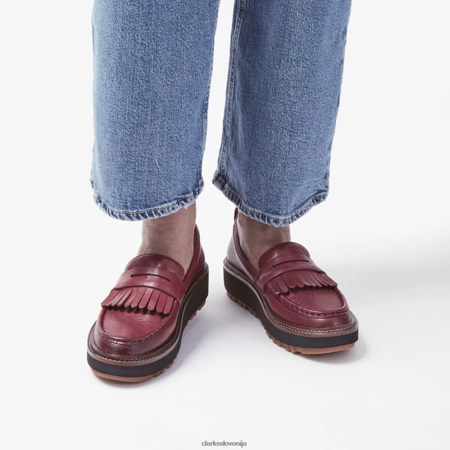 orianna loafer D0T6P6208 bordo usnje Clarks