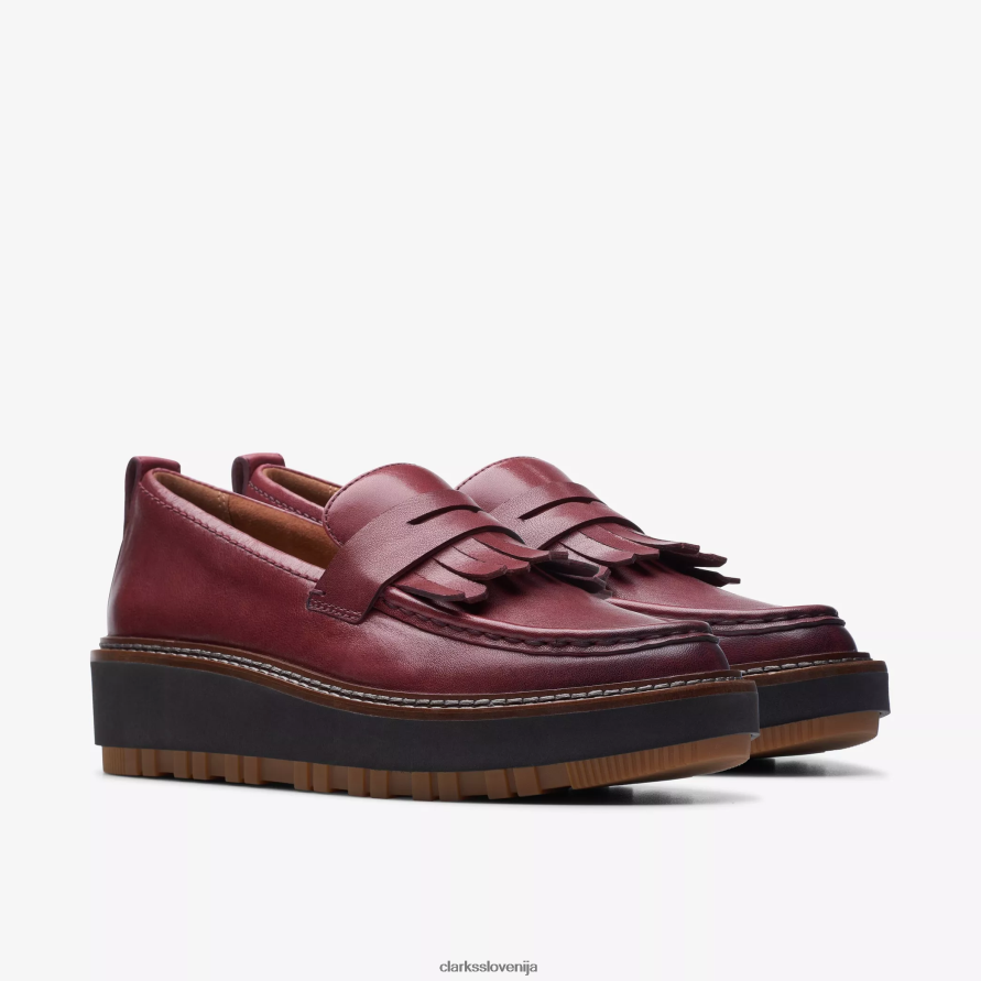 orianna loafer D0T6P6208 bordo usnje Clarks