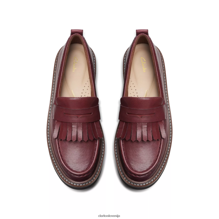 orianna loafer D0T6P6208 bordo usnje Clarks