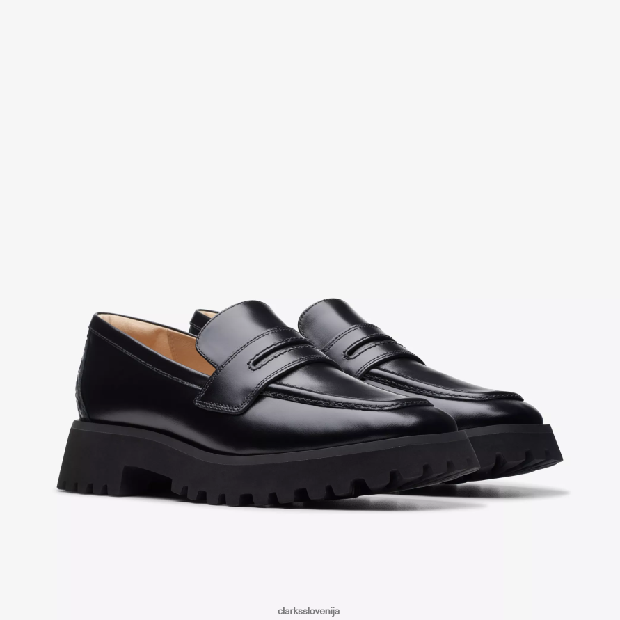 stayso edge D0T6P6200 črno usnje Clarks