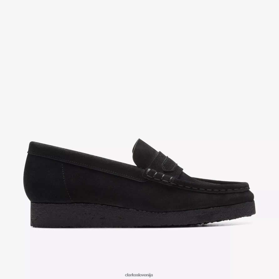 wallabee loafer D0T6P6239 črni semiš Clarks