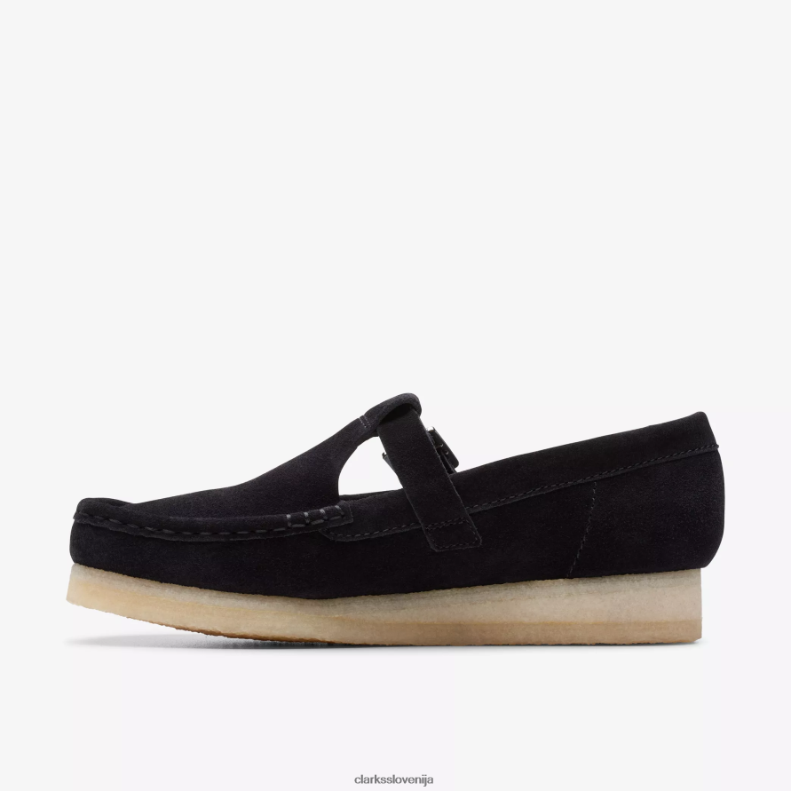 wallabee t-bar D0T6P6248 črni semiš Clarks