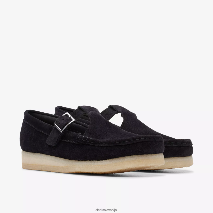 wallabee t-bar D0T6P6248 črni semiš Clarks