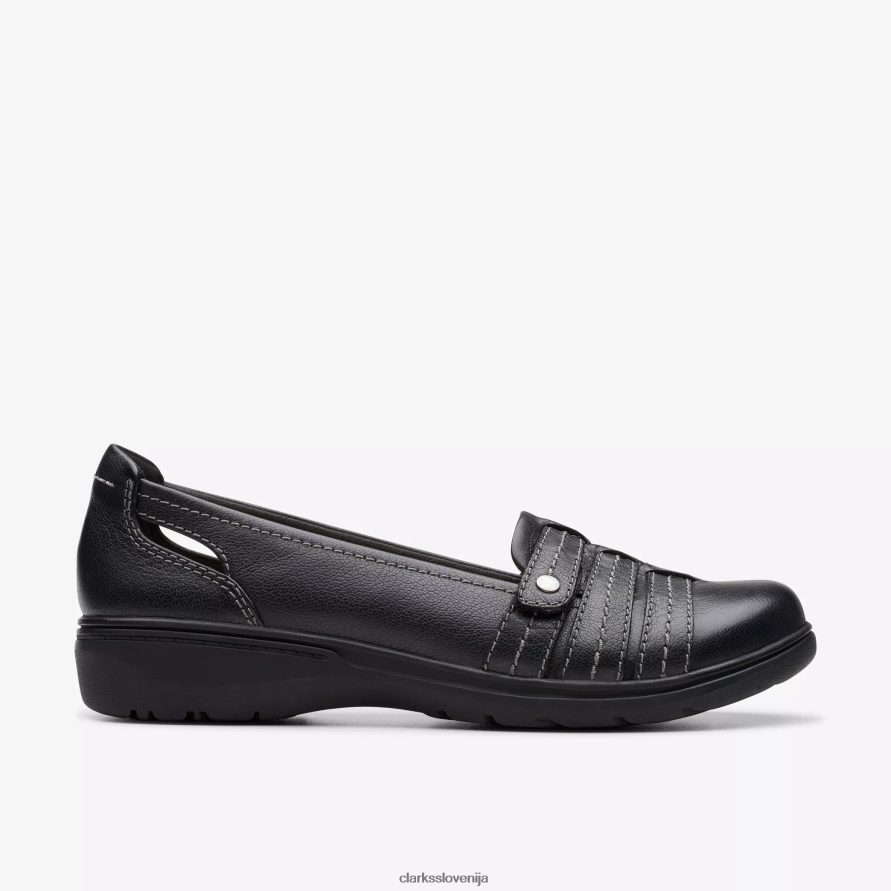 carleigh eliza D0T6P6281 črno usnje Clarks