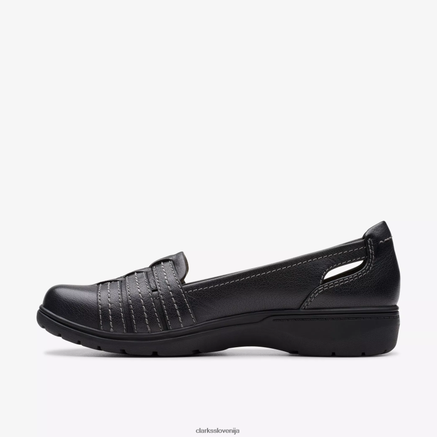 carleigh eliza D0T6P6281 črno usnje Clarks