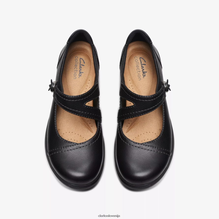 carleigh jane D0T6P6552 črno usnje Clarks