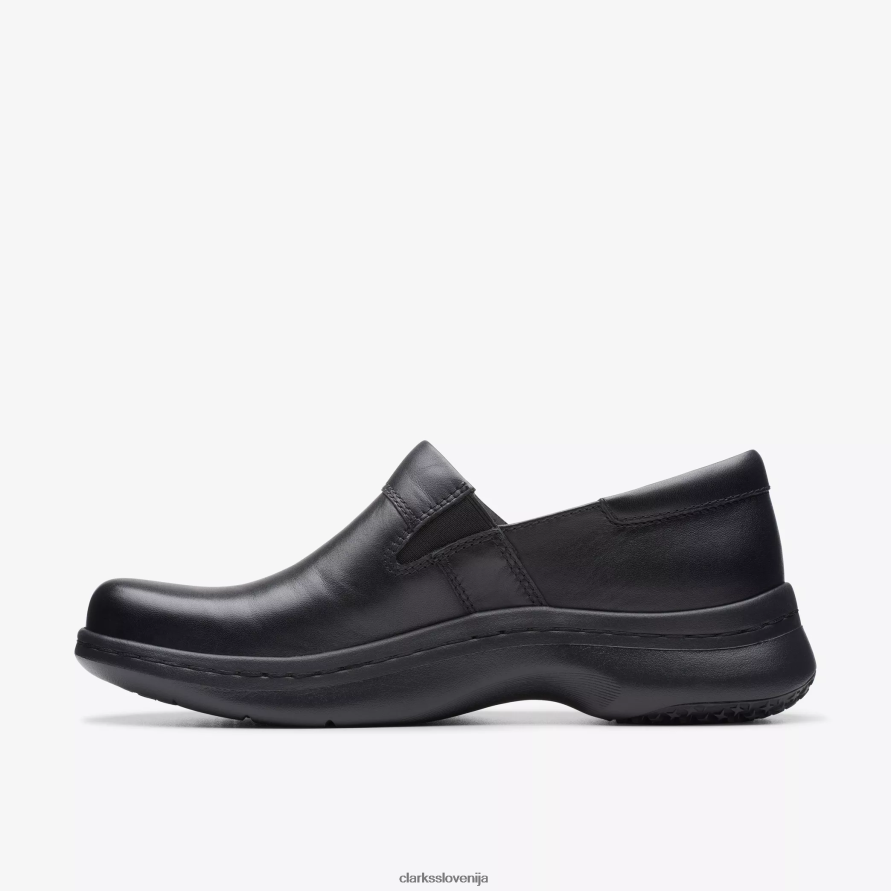 clarks pro gem D0T6P6560 črno usnje Clarks