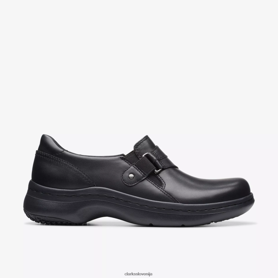 clarks pro sky D0T6P6553 črno usnje Clarks