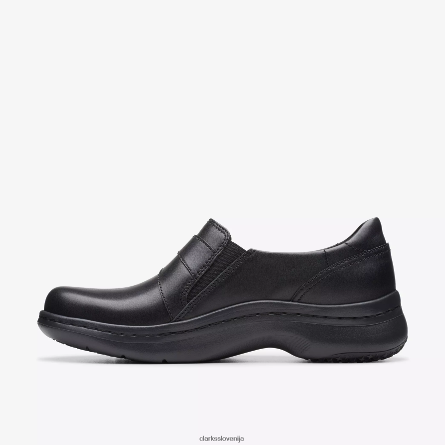 clarks pro sky D0T6P6553 črno usnje Clarks