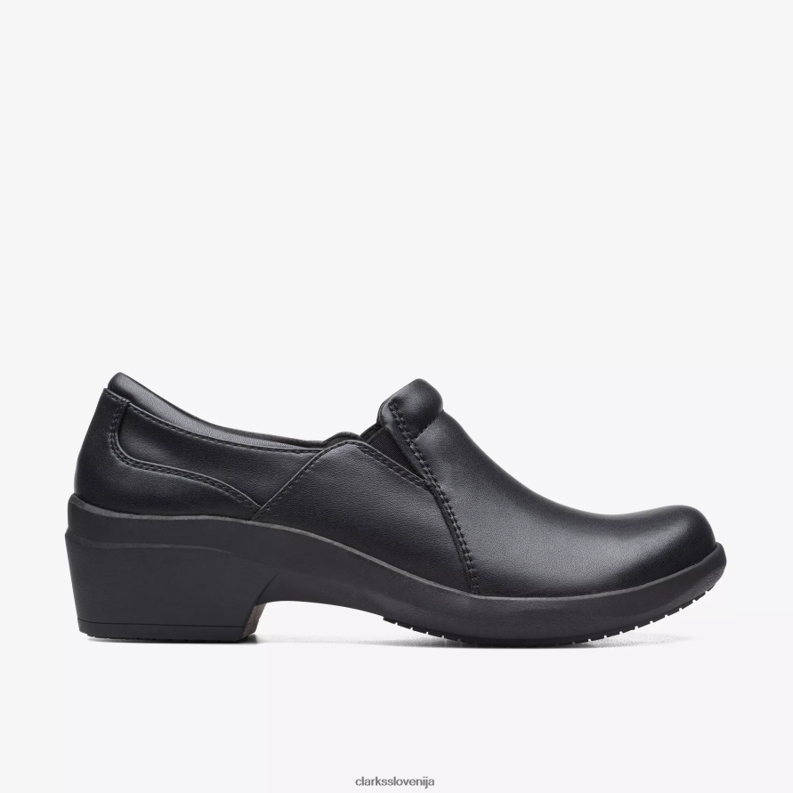 talene tempo D0T6P6562 črno usnje Clarks