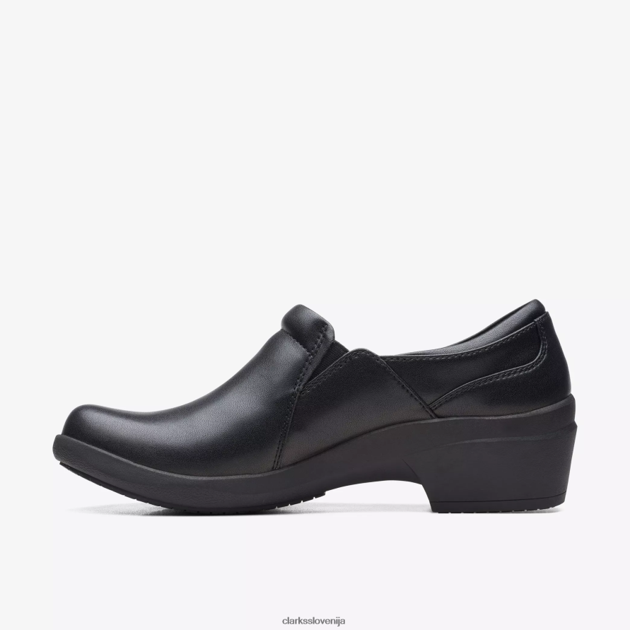 talene tempo D0T6P6562 črno usnje Clarks