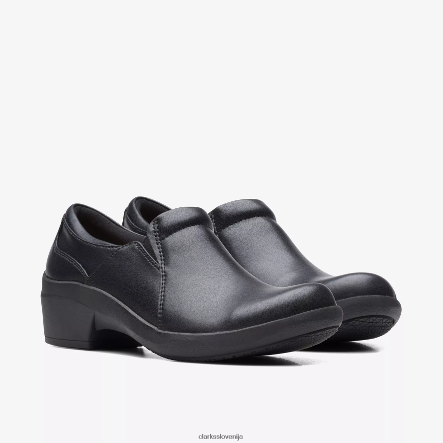 talene tempo D0T6P6562 črno usnje Clarks