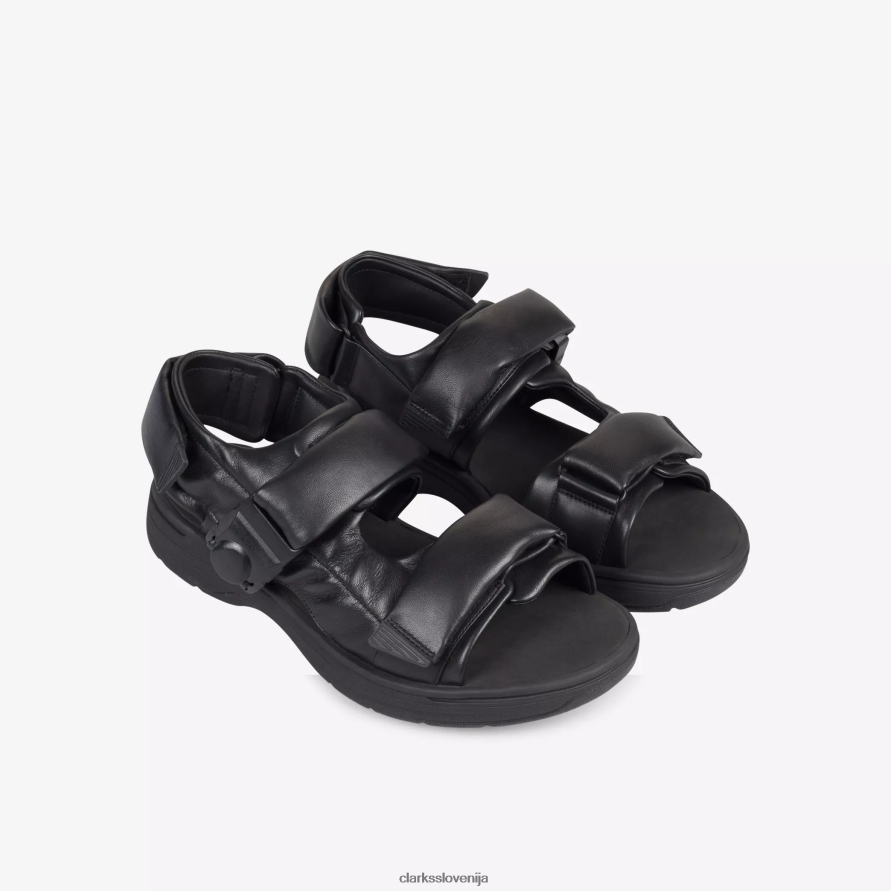 ženski sandal martine rose 1 D0T6P6176 črno usnje Clarks