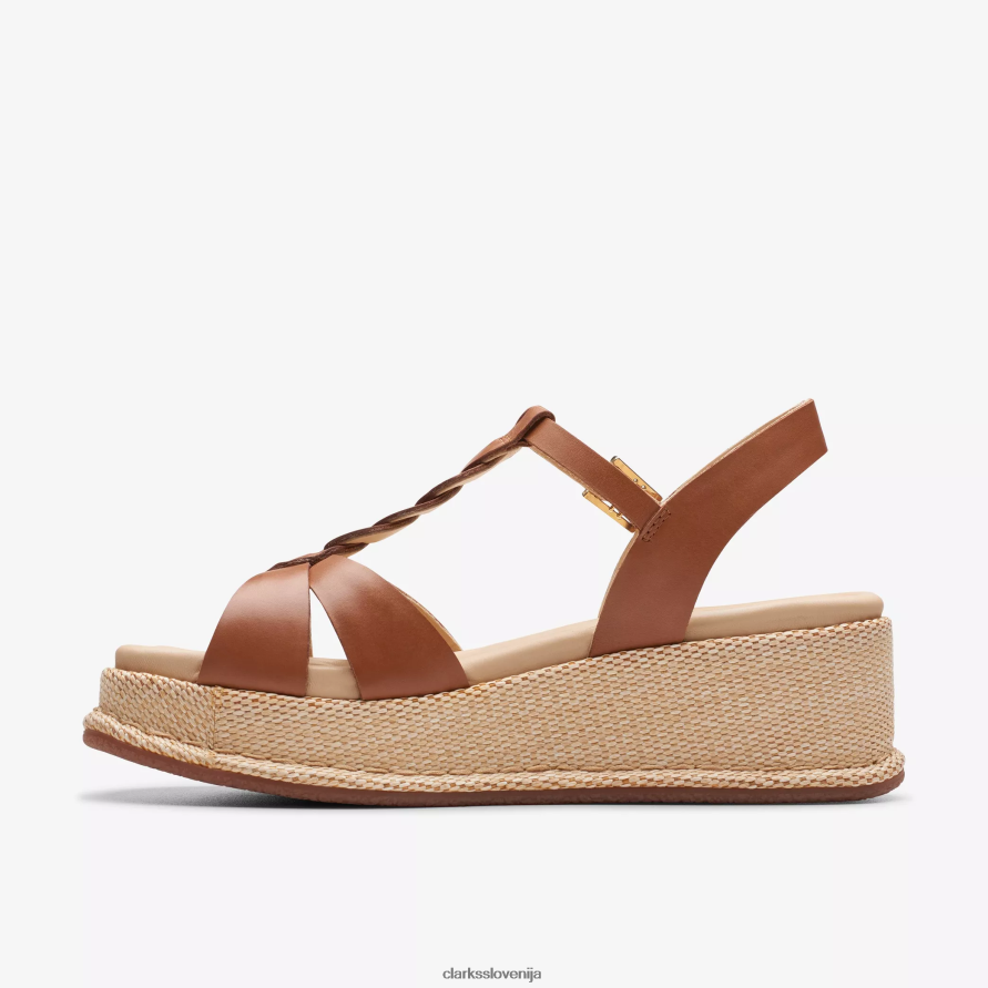 kimmei twist D0T6P6107 rjavo usnje Clarks